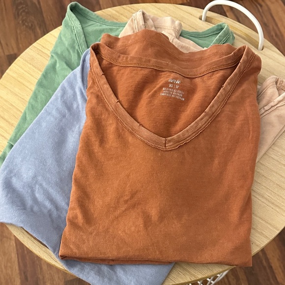 aerie Tops - Aerie Distressed V-Neck Tees Boyfriends Tee